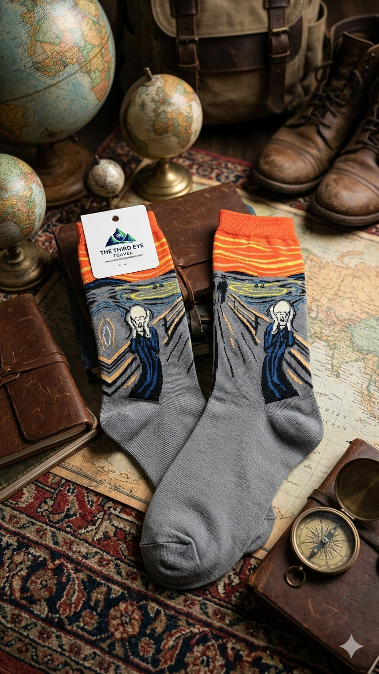 The Scream Expressionist Travel Socks