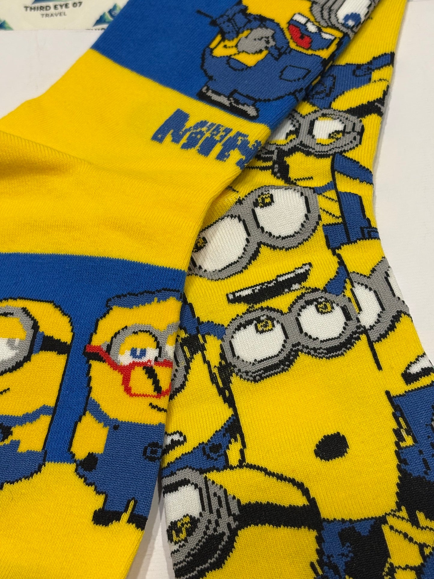 Mismatched Minion "BANANA!" Sock