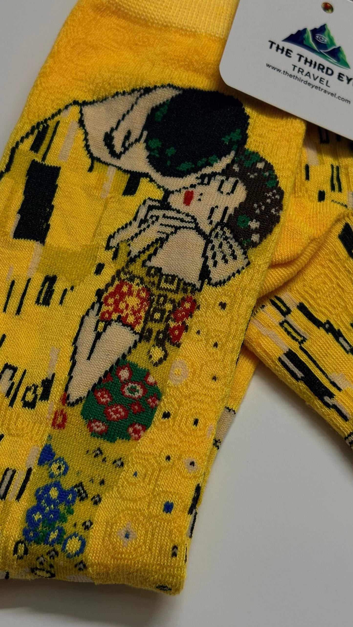 Klimt-Inspired Art Travel Socks