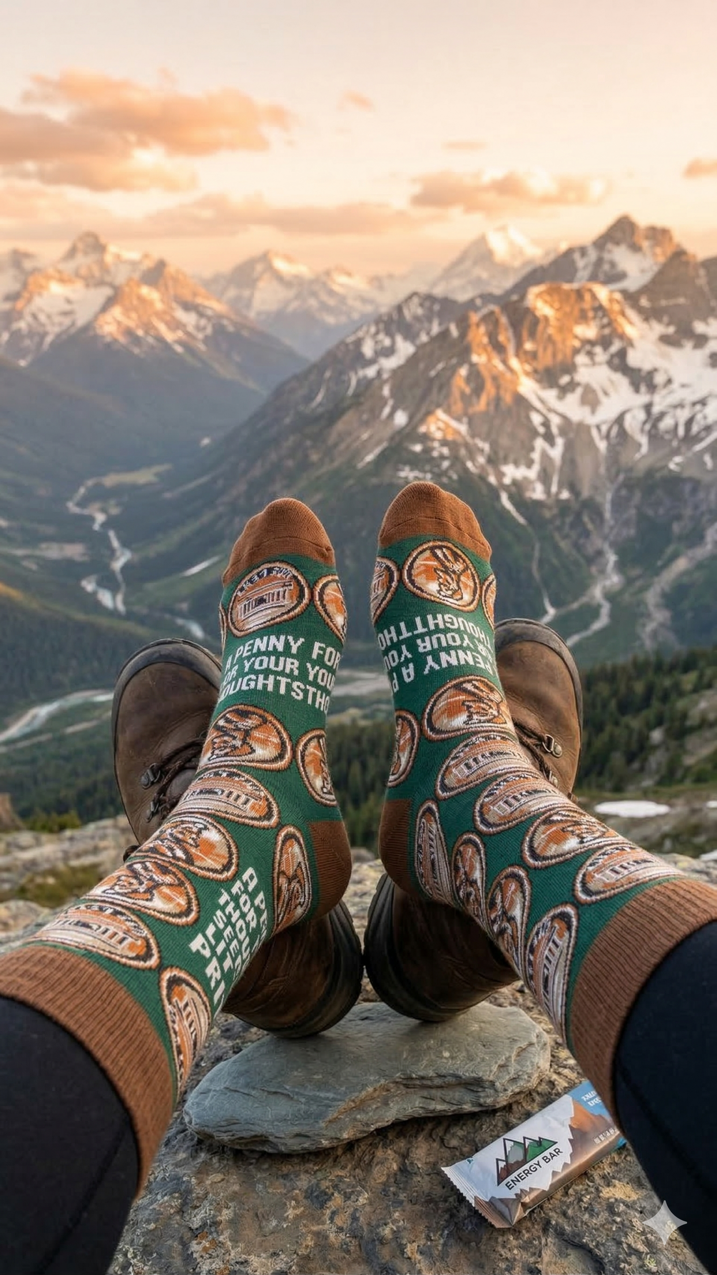 The "Priceless Perspective" Penny Crew Socks