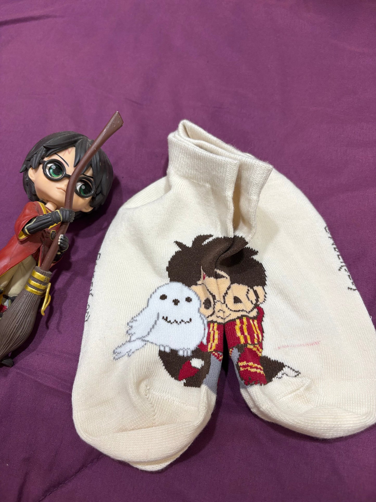 Magical Hogwarts Adventure Cozy Socks – Harry & Hedwig Edition