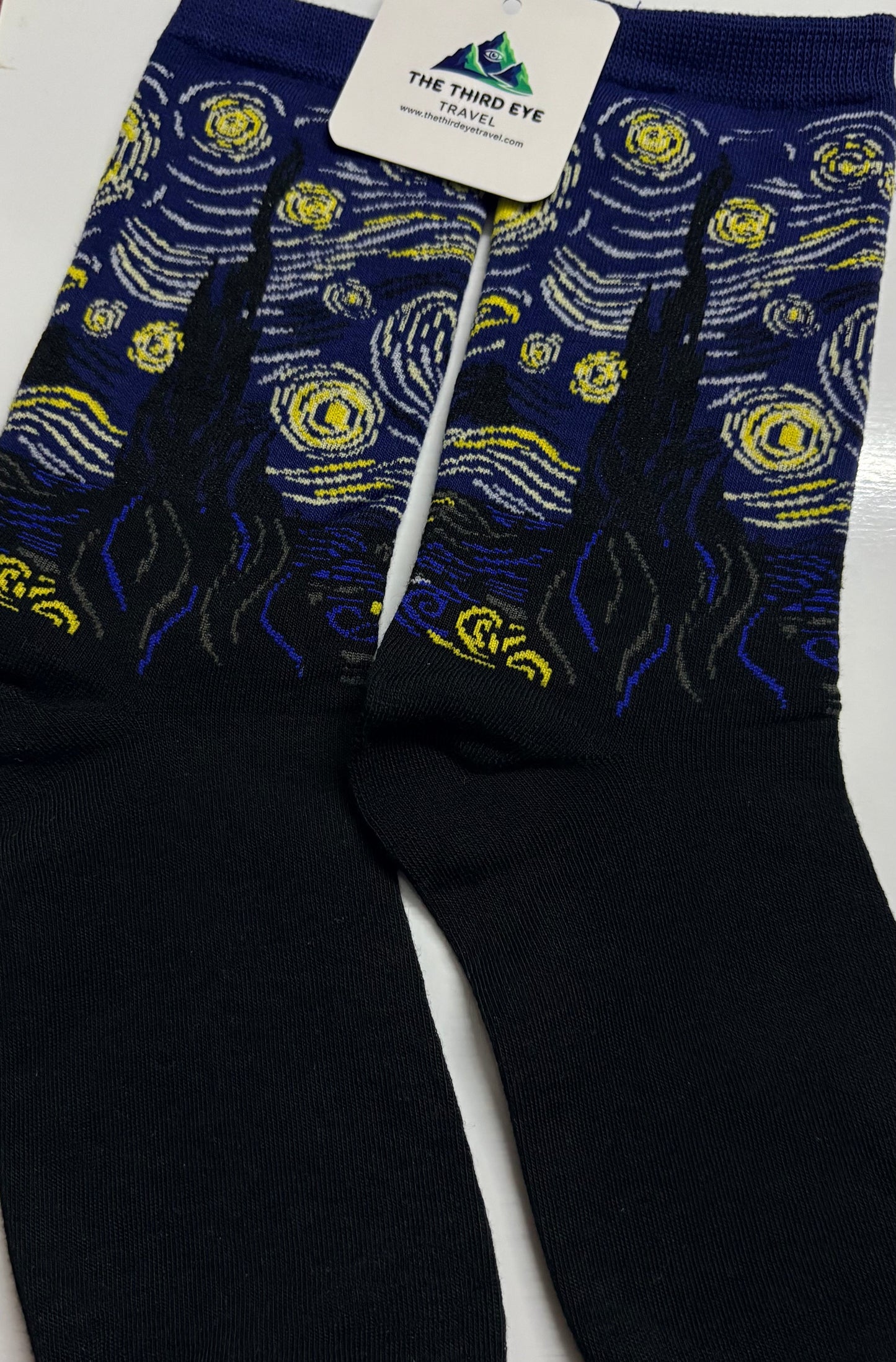 Starry Night Wanderer: Van Gogh Impressionist Socks