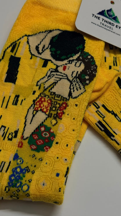 Klimt-Inspired Art Travel Socks