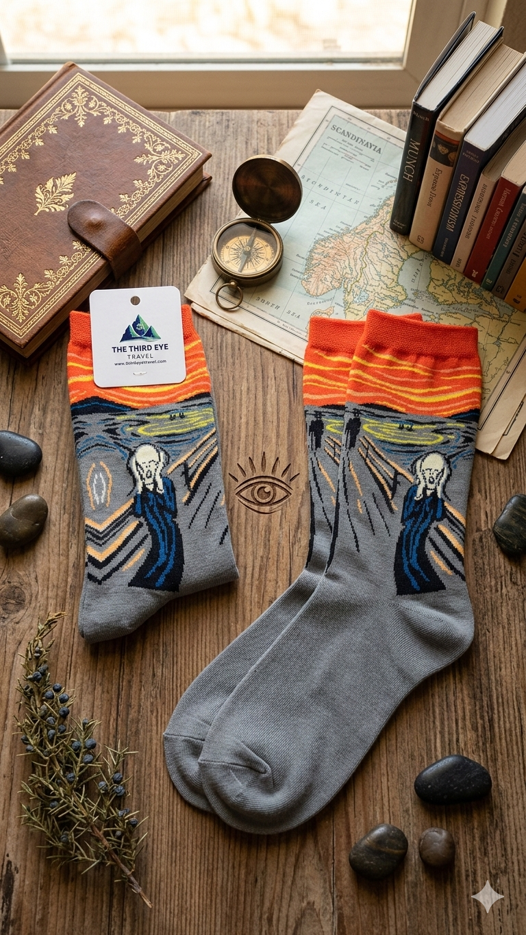 The Scream Expressionist Travel Socks
