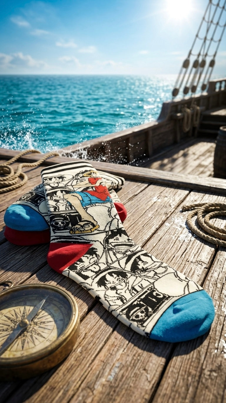 King of the Seas – One Piece Anime Crew Socks
