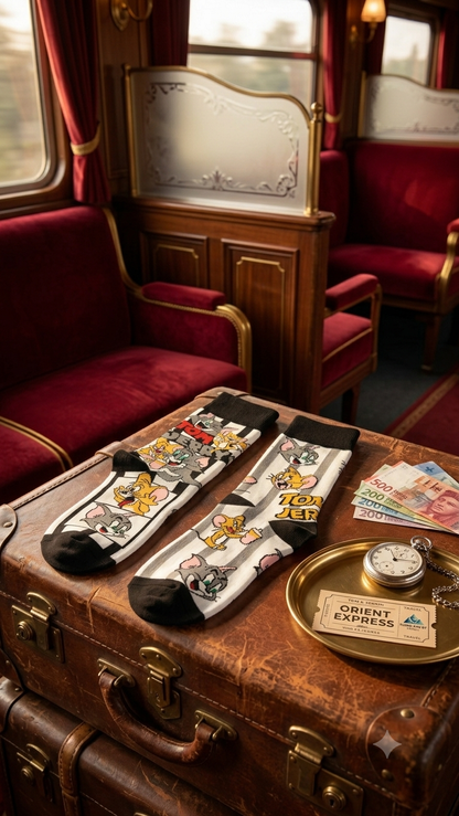 Tom & Jerry Nostalgia Edition Travel Socks
