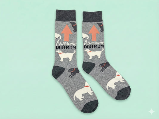 AWESOME DOG-MOM SOCKS