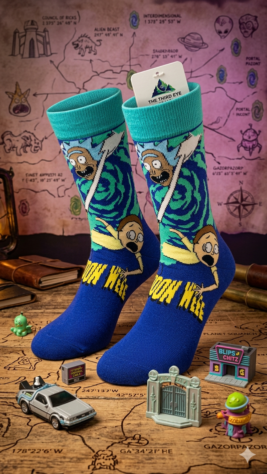 Rick and Morty "OOOH WEEE" Portal socks