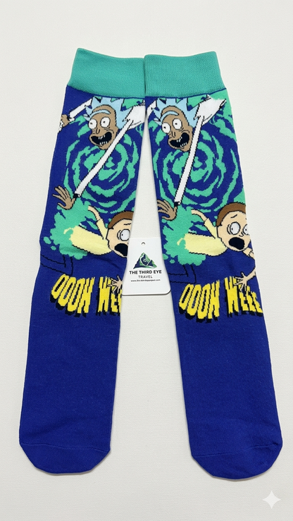 Rick and Morty "OOOH WEEE" Portal socks