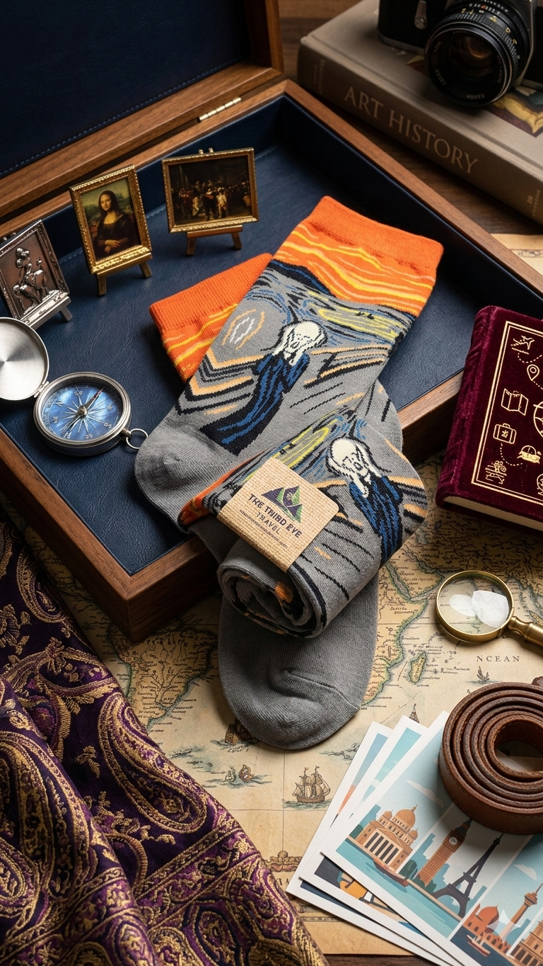 The Scream Expressionist Travel Socks