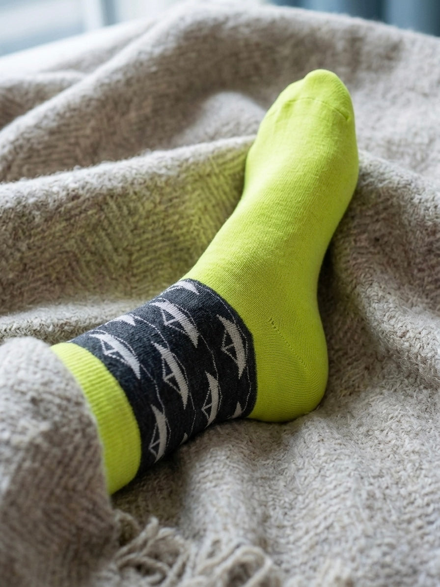 Paper Boat Wanderlust Socks – Neon Edition