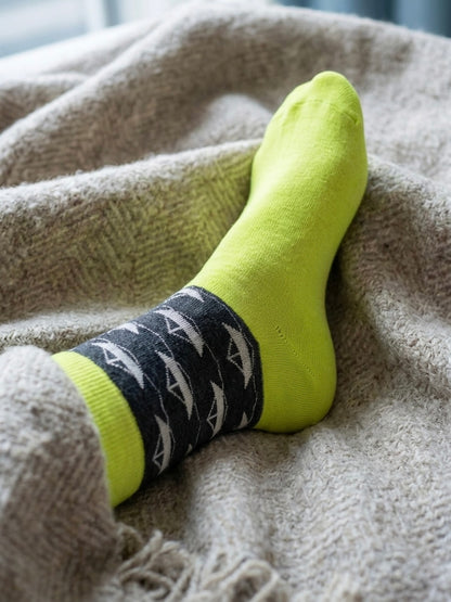Paper Boat Wanderlust Socks – Neon Edition