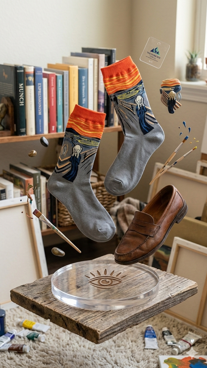 The Scream Expressionist Travel Socks