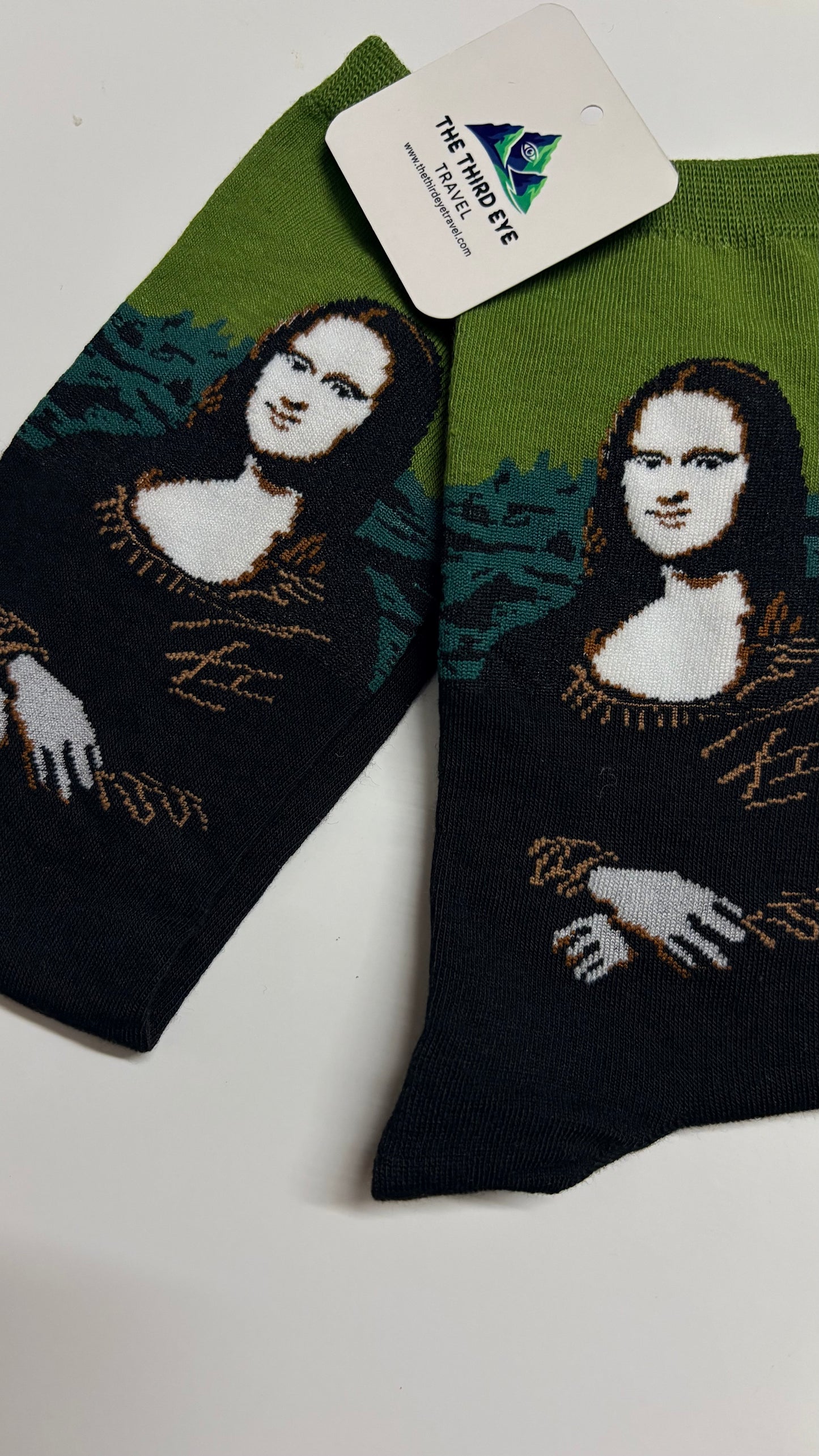 Masterpiece at Your Feet: Mona Lisa Renaissance Socks