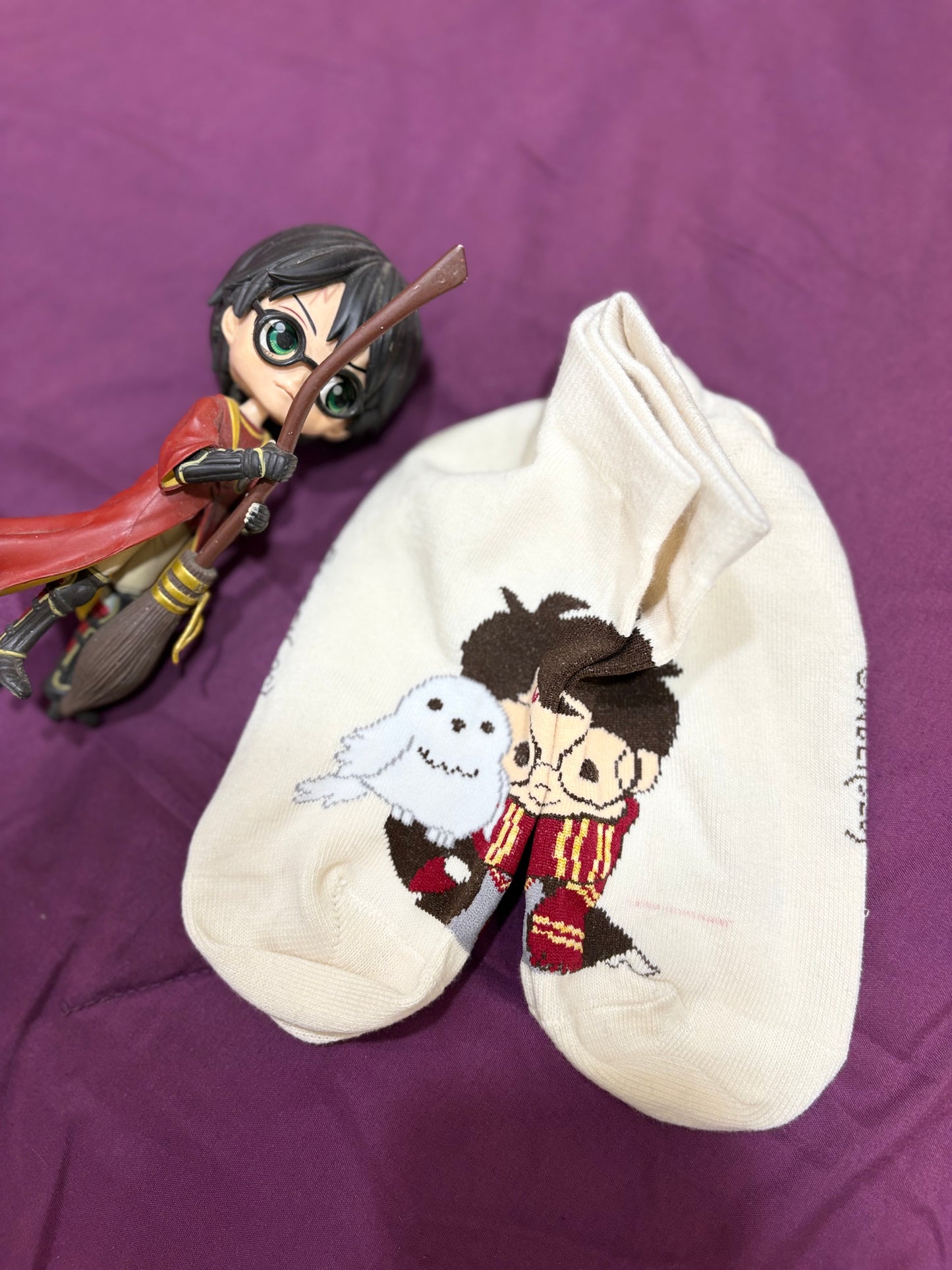Magical Hogwarts Adventure Cozy Socks – Harry & Hedwig Edition
