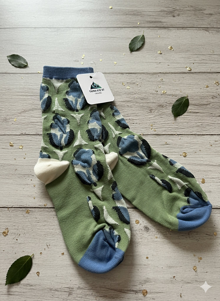 The Abstract Bloom Crew Socks