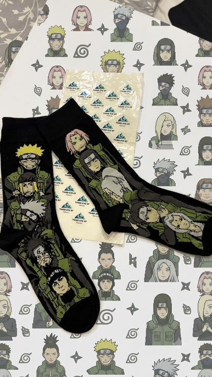 The Ultimate Naruto Ninja Squad Knitted Socks – Hidden Leaf Edition