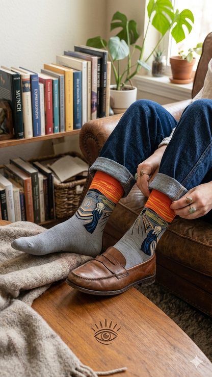 The Scream Expressionist Travel Socks