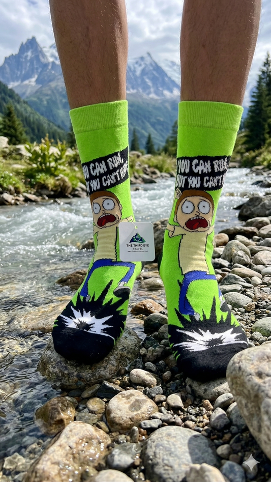 "Morty's Mountain Escape" socks
