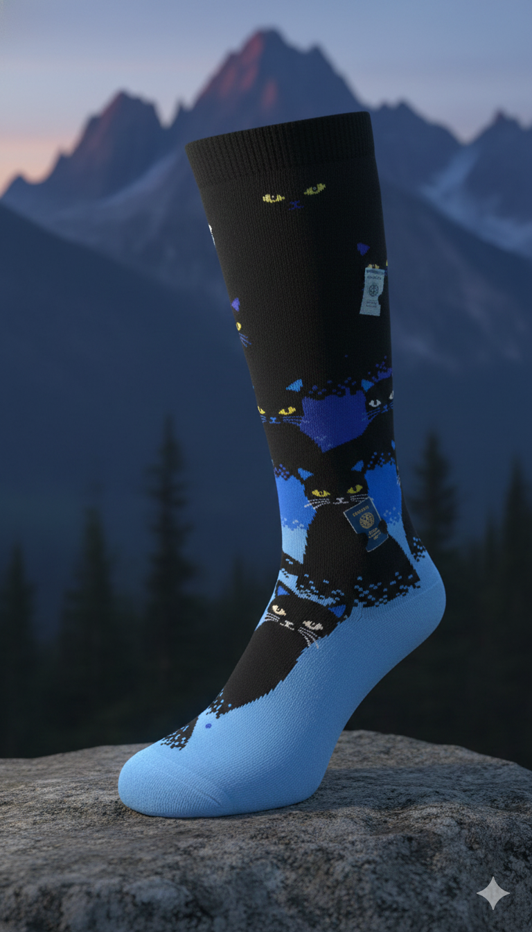 Midnight Prowl: The Ultimate Travel Socks