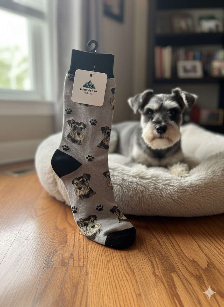 The Dapper Schnauzer Crew Socks