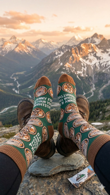 The "Priceless Perspective" Penny Crew Socks