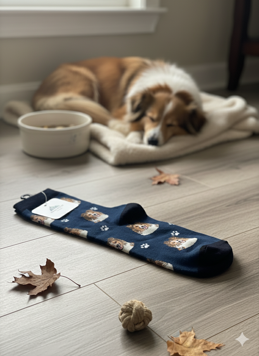 Cozy Dog Companion Crew Socks