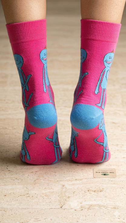 The "Existence is Pain" Mr. Meeseeks Crew Socks