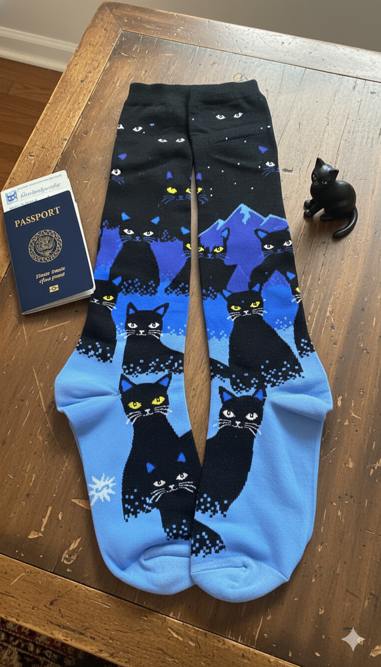 Midnight Prowl: The Ultimate Travel Socks