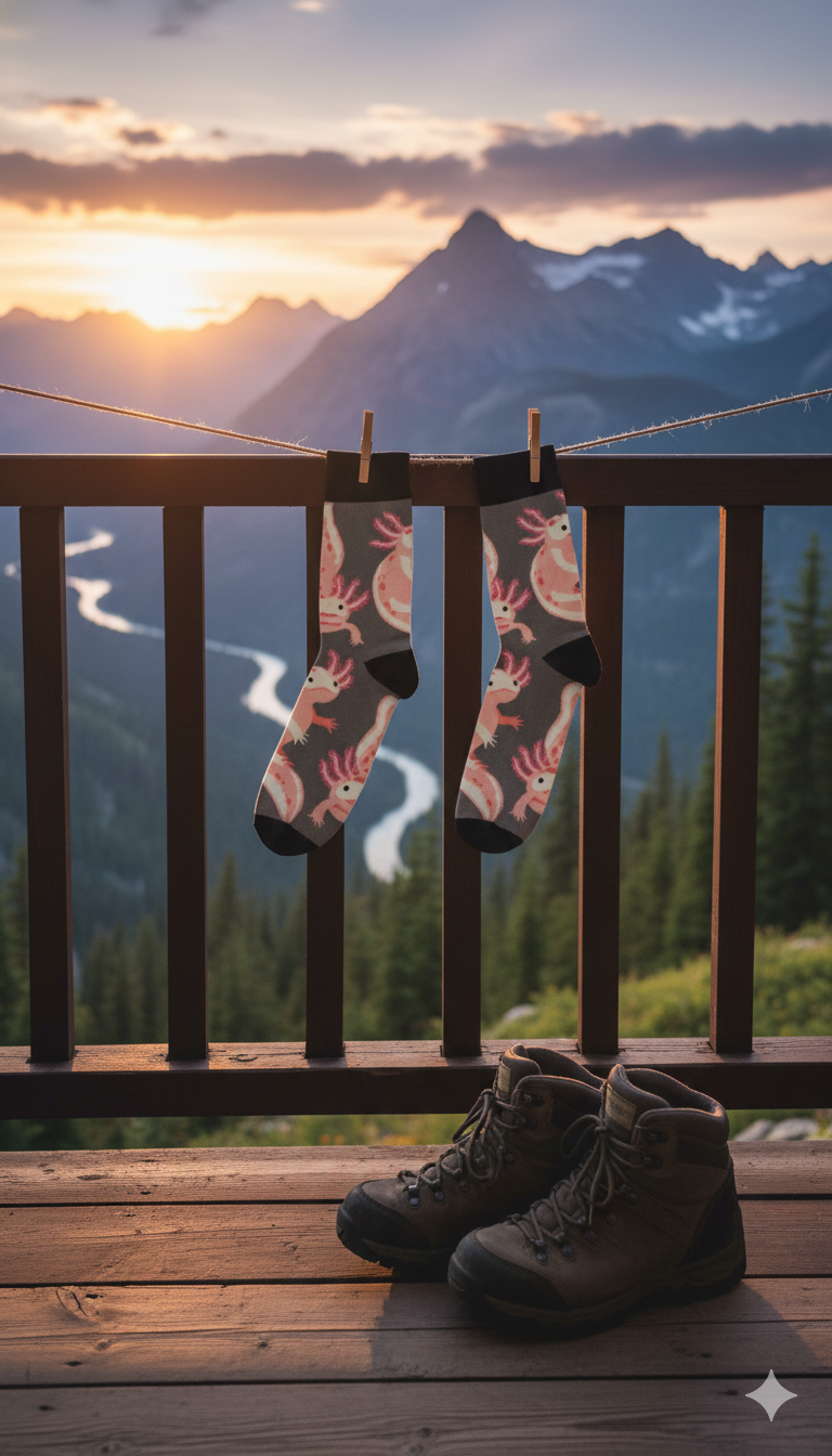 Adventure-Ready Axolotl Socks