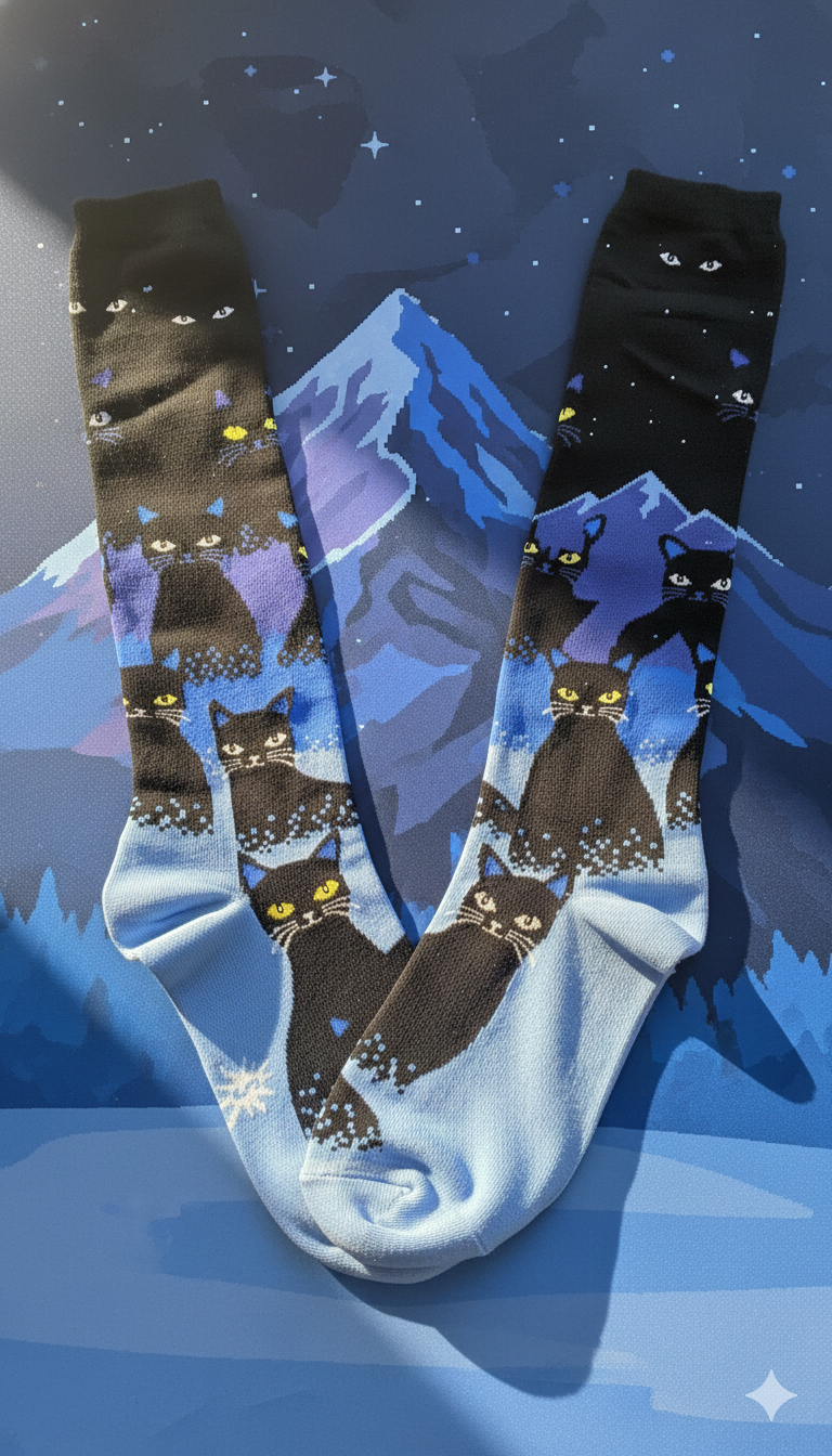 Midnight Prowl: The Ultimate Travel Socks
