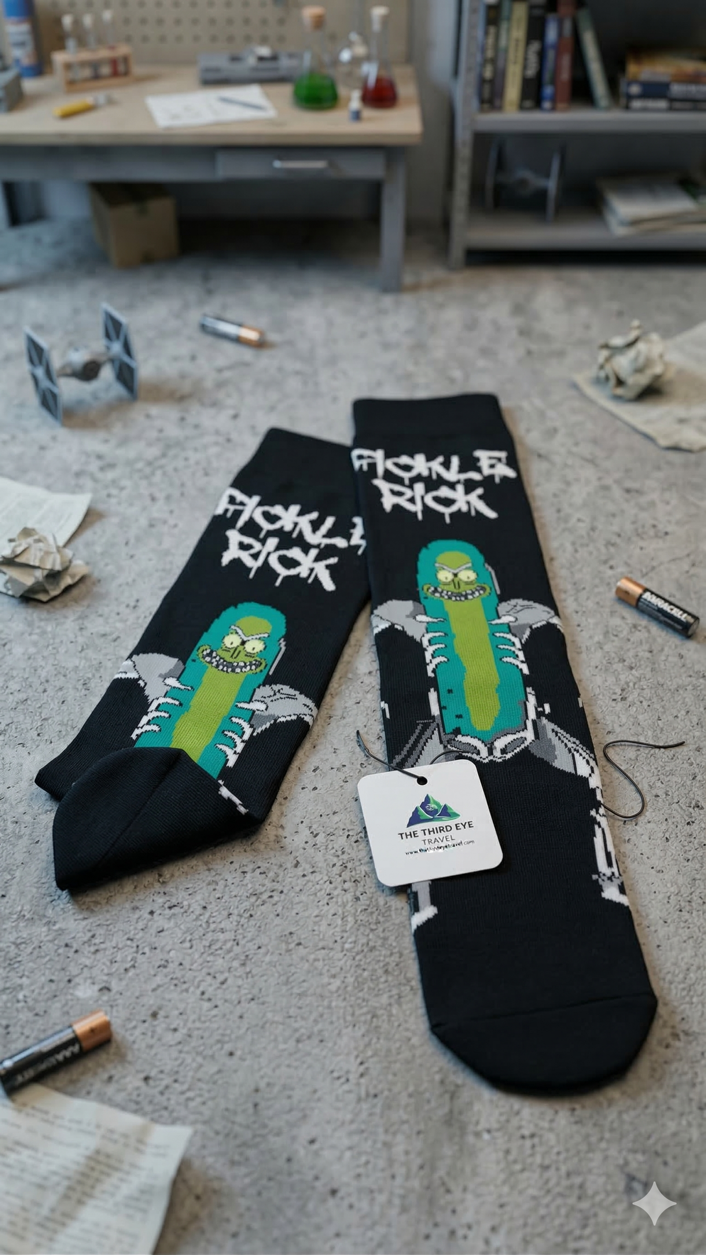 The "I’m Pickle Rick!" Adventure Socks