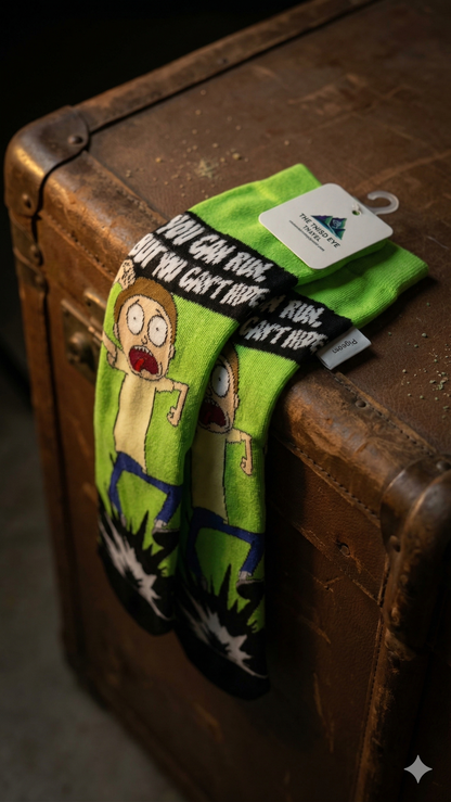 "Morty's Mountain Escape" socks