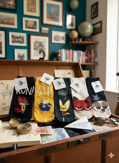 ANIMAL-THEMED ANKLE SOCKS PACK OF 5