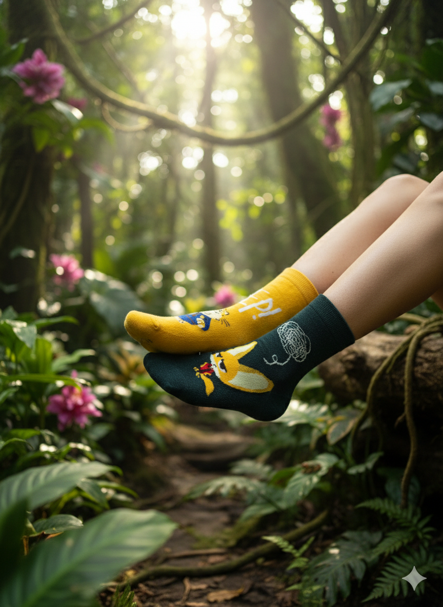 ANIMAL-THEMED ANKLE SOCKS PACK OF 2