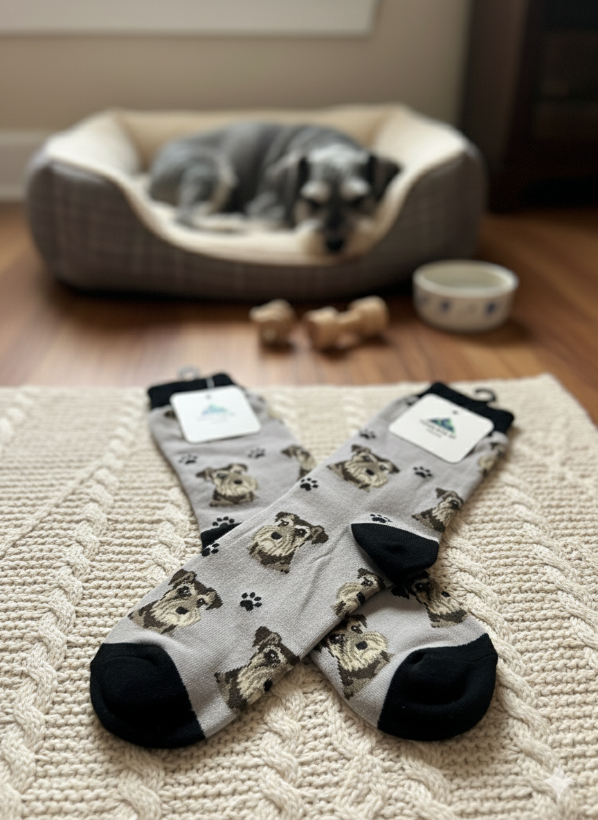 The Dapper Schnauzer Crew Socks