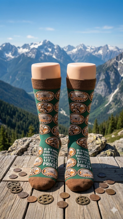 The "Priceless Perspective" Penny Crew Socks