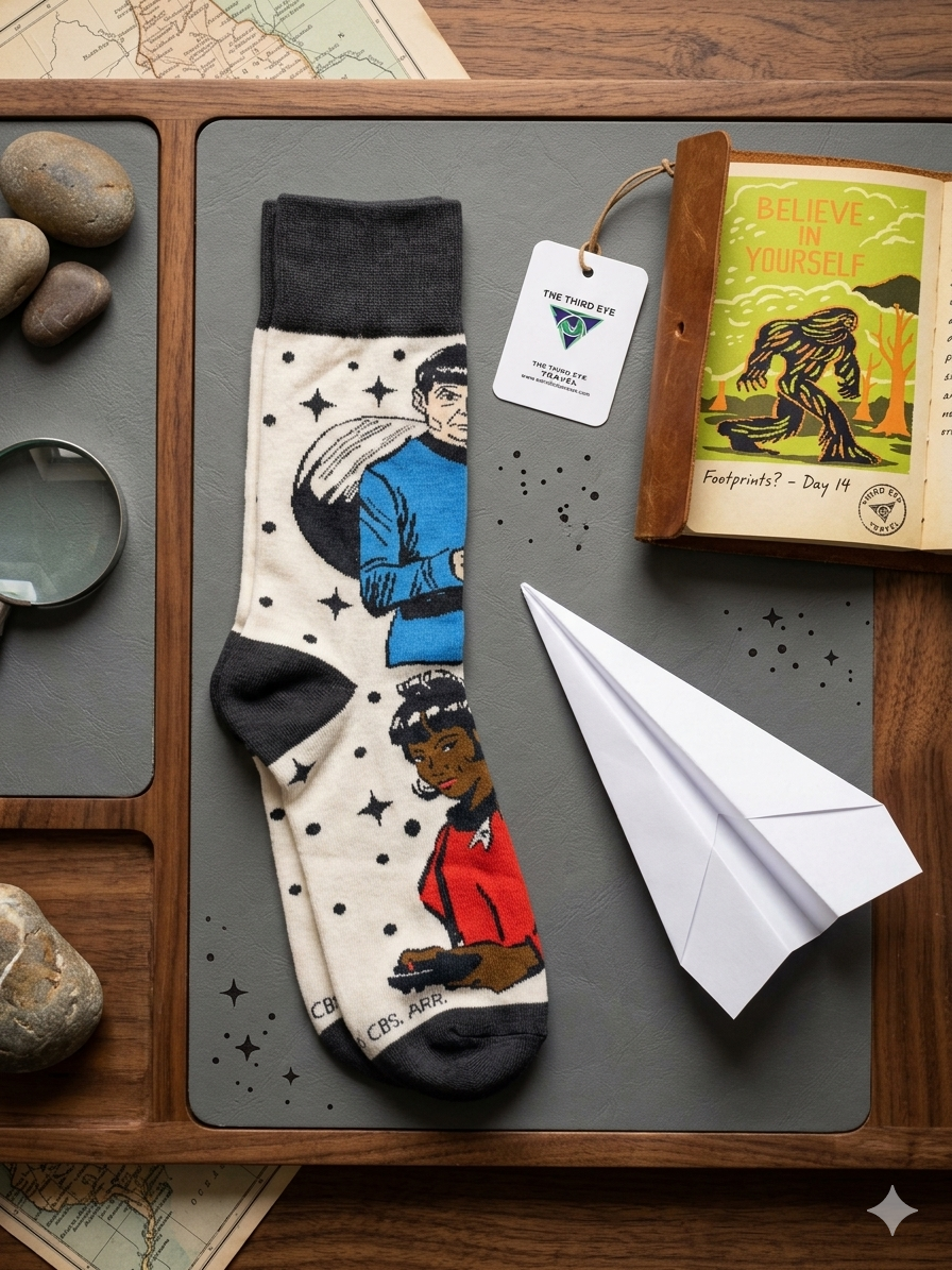 The Retro Spock & Uhura Star Trek Socks