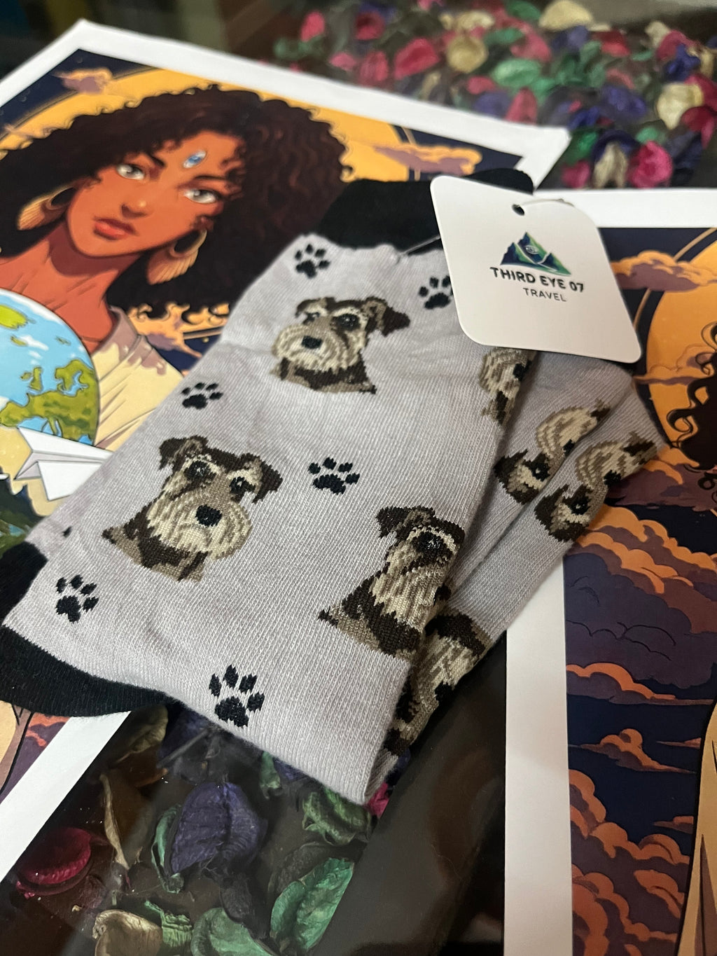 The Dapper Schnauzer Crew Socks