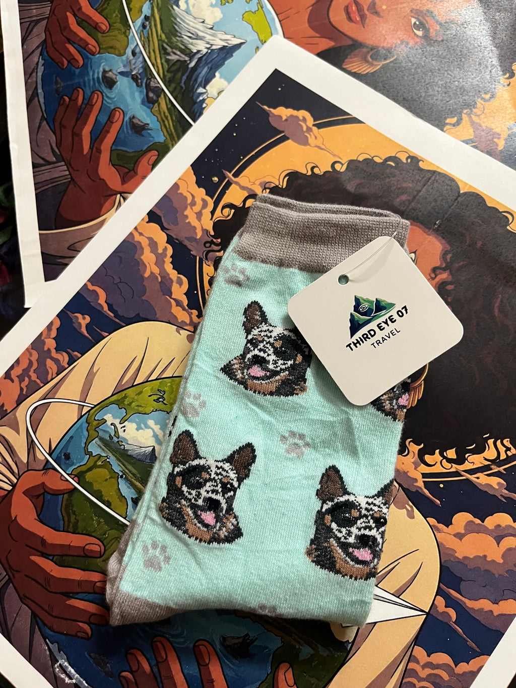 The Blue Heeler Socks