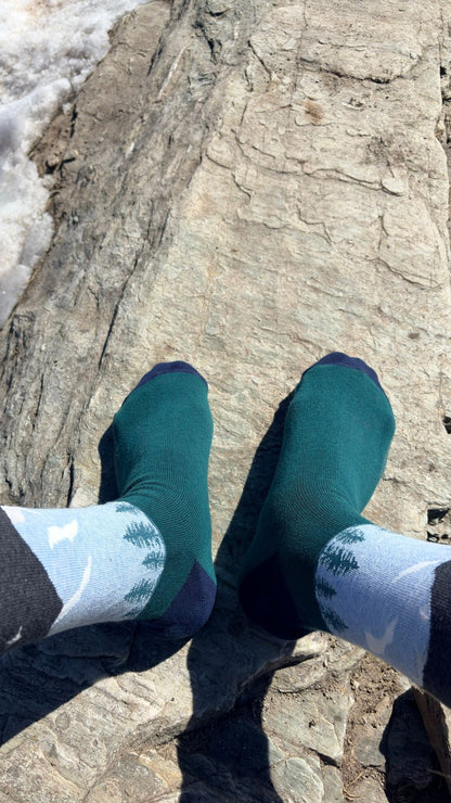 The "Midnight Summit" Crew Socks
