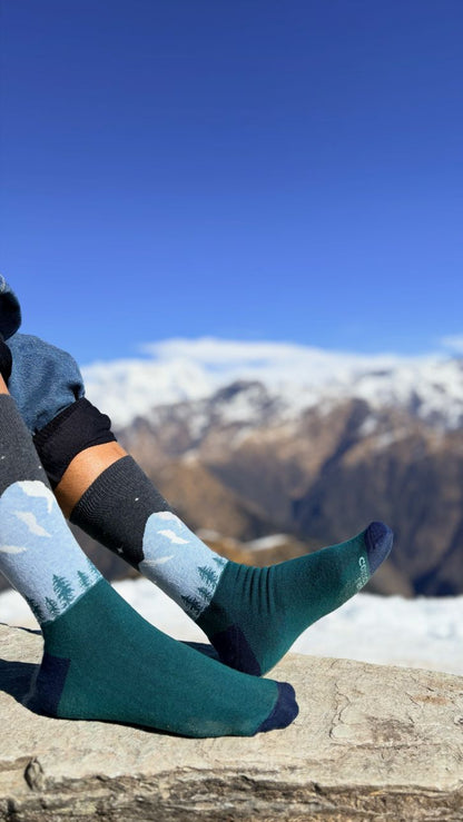 The "Midnight Summit" Crew Socks