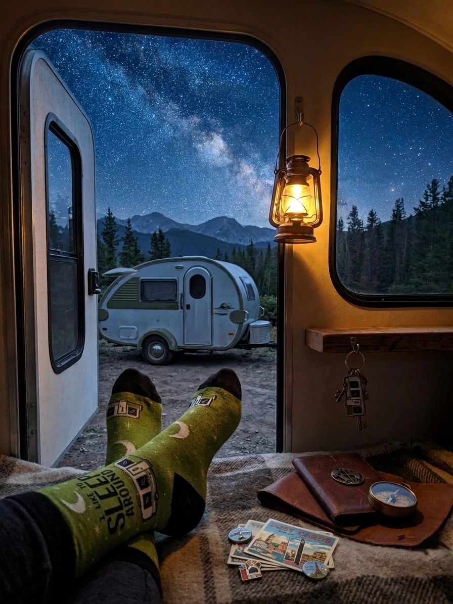 The "Camper's Companion" Travel Journal Stack Socks