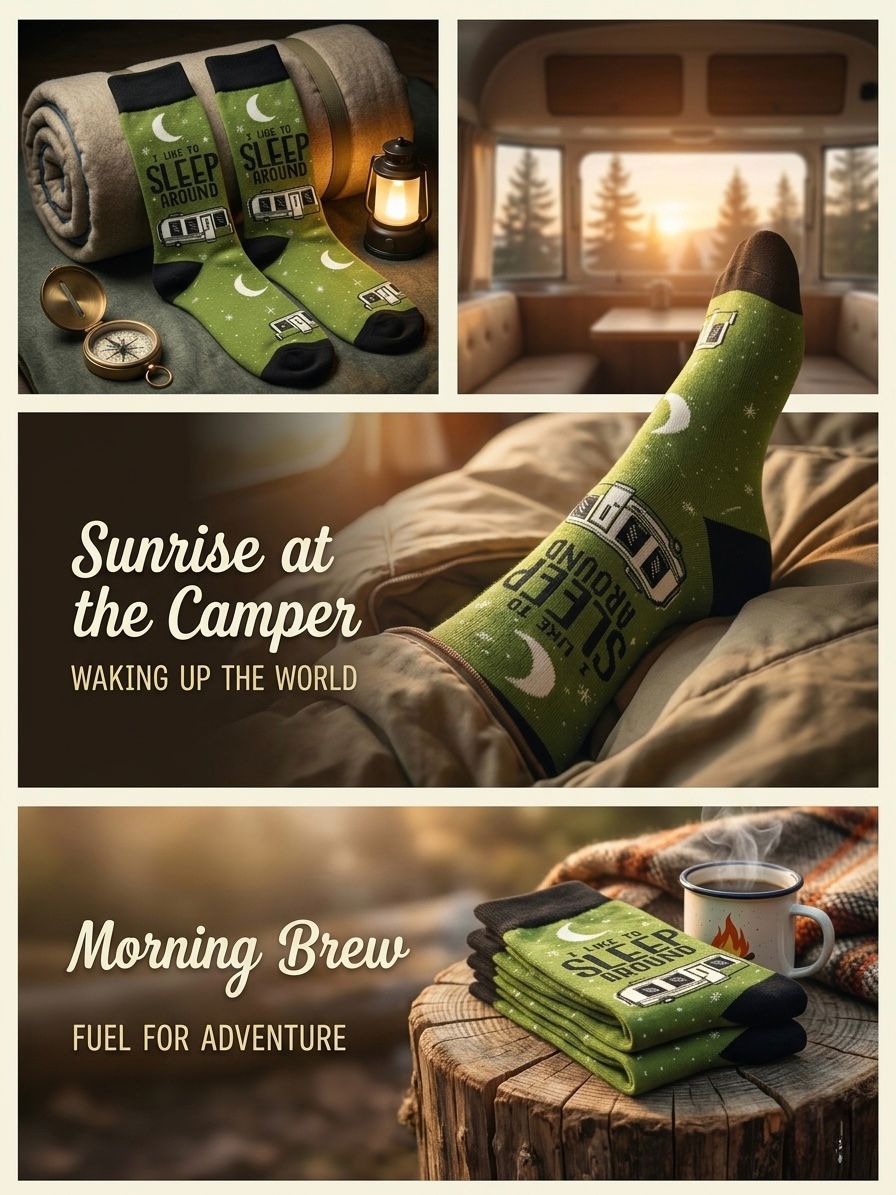 The "Camper's Companion" Travel Journal Stack Socks