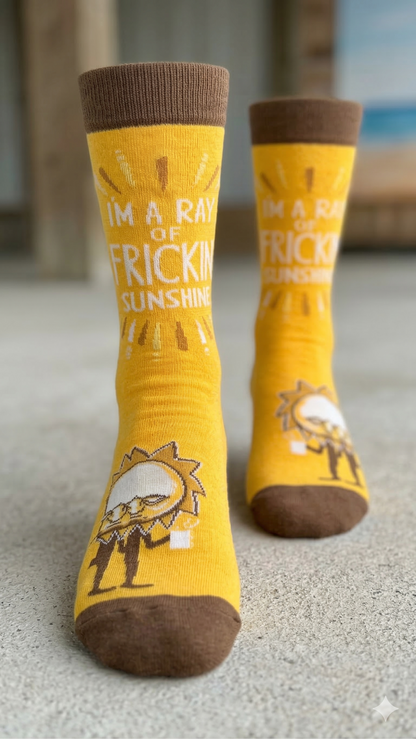 The "Morning Grump" Solar Flare Crew Socks