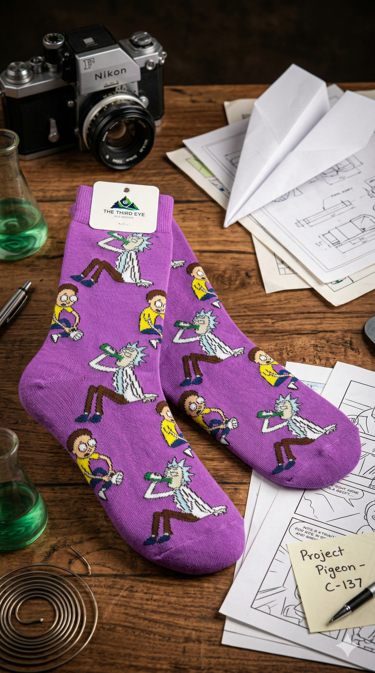 Multi-Dimensional Adventures Socks - The Third Eye Travel Collection