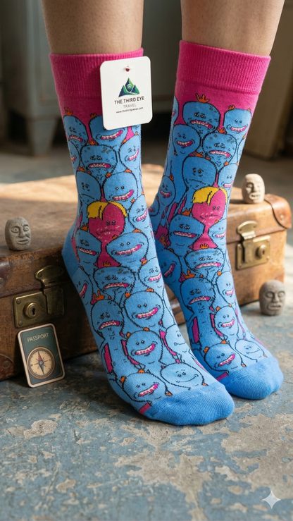 The "Existence is Pain" Mr. Meeseeks Crew Socks