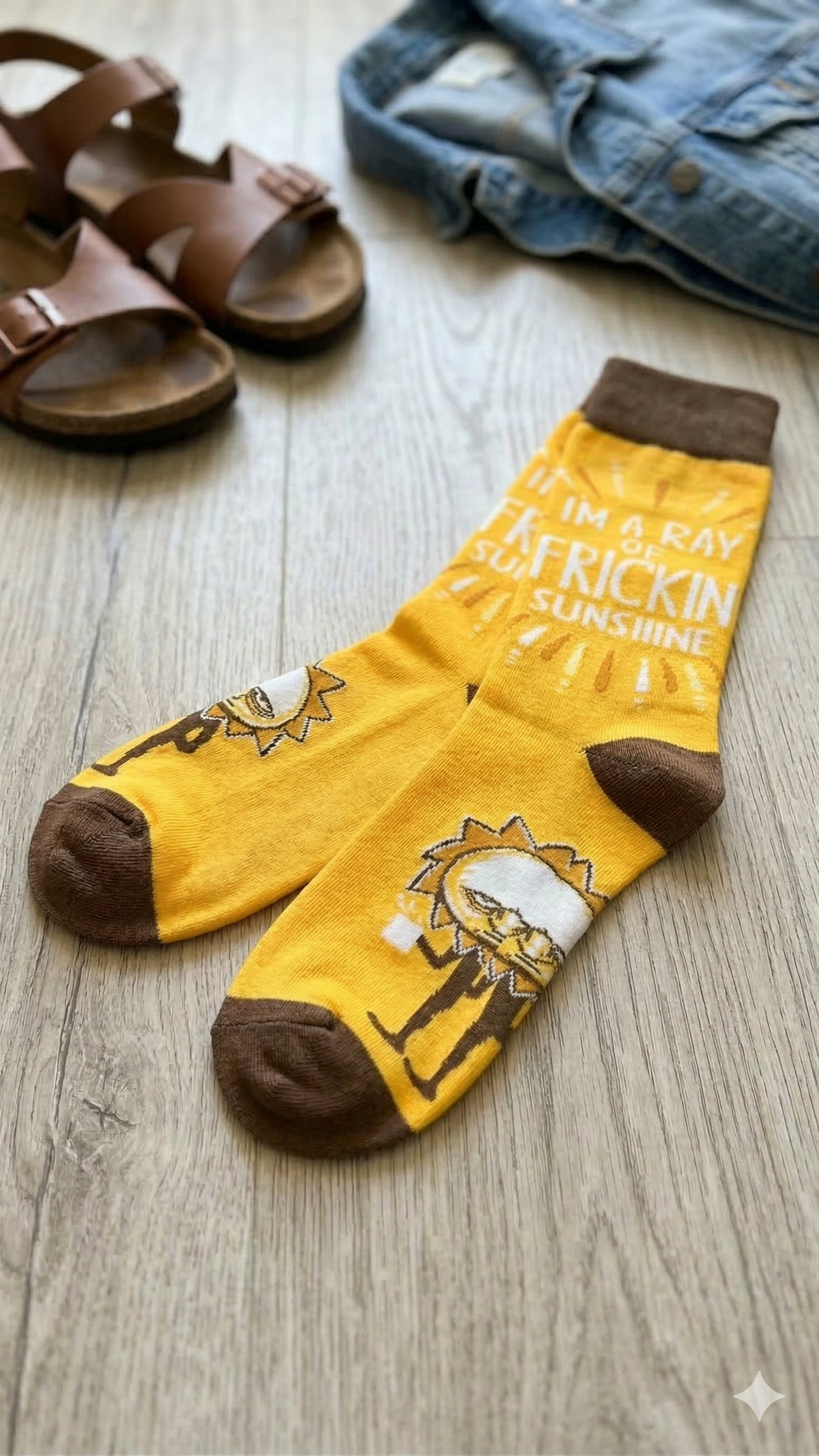 The "Morning Grump" Solar Flare Crew Socks