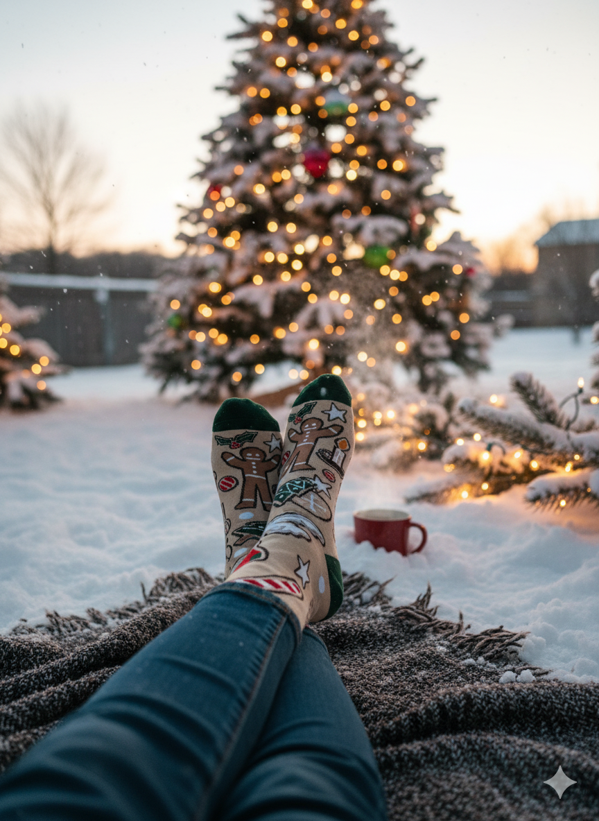 Christmas Socks "Let's Bake Stuff and Watch Christmas Movies"