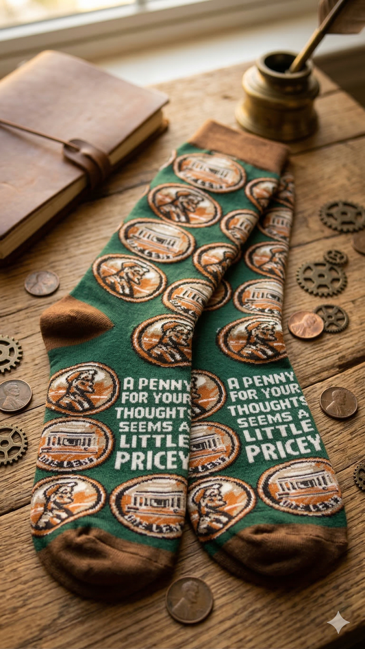 The "Priceless Perspective" Penny Crew Socks